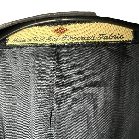 Joseph Abboud Windowpane Suit Blazer Men's Jacket 100% WOOL 2 Button SZ 42R W36 - Picture 2 of 12